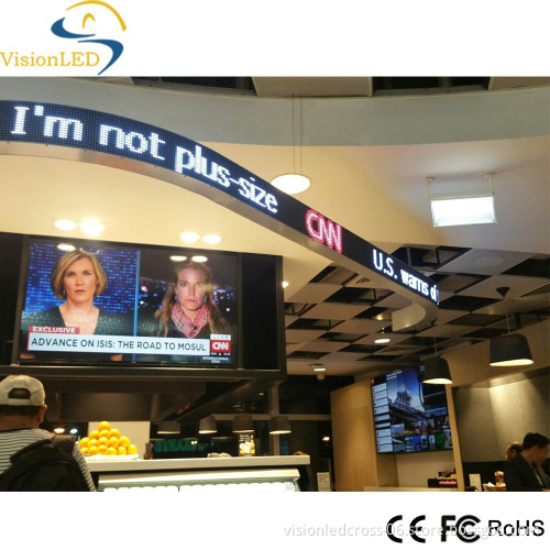 sexy video display indoor P7.62 flexible LED sign board with WIFI USB communication
